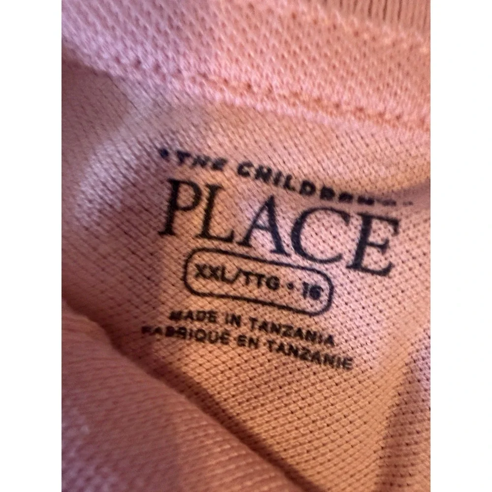 THE CHILDREN'S PLACE Pink Polo Size XXL 16 Textured Polo Shirt NWT
